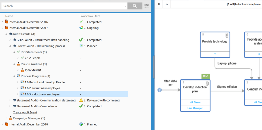 Screenshot of CtrlDocs Audit Module