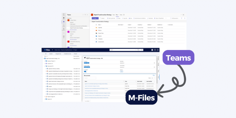 Demonstration of Document Syncronization between M-Files and Microsoft Teams