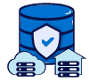 Compiance ready storage | CtrlDocs Icon showing compliance‑ready storage options including on‑premise, private cloud, and hybrid environments.